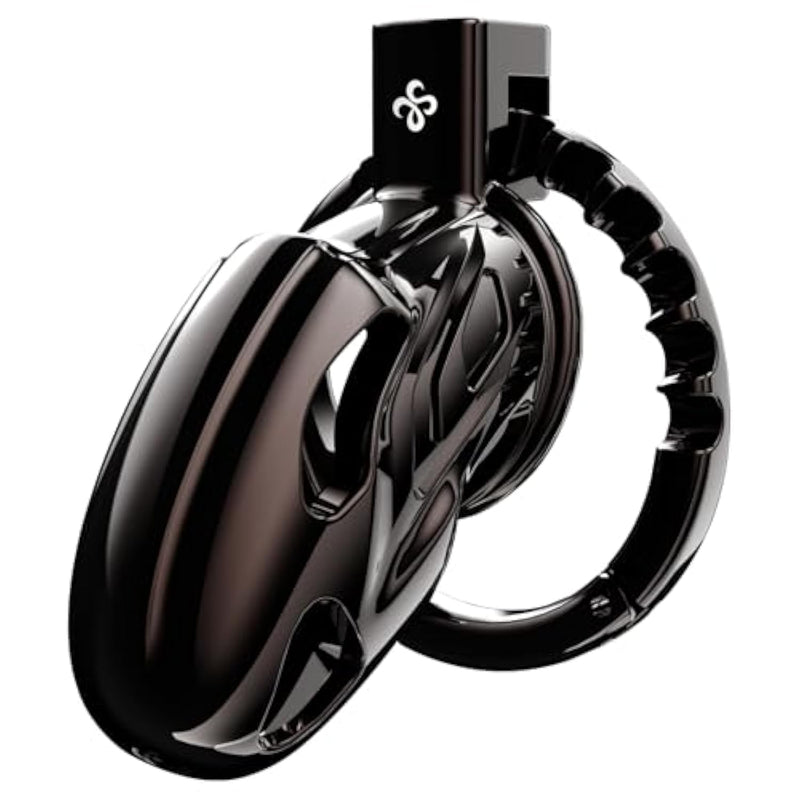 Chastity Cage, Male Chastity Device, Integrated Adjustable Ring Cock Cage, Zinc Alloy Lightweight Chastity Cage With Keys Adult Sex Toy For Men (Light Black)