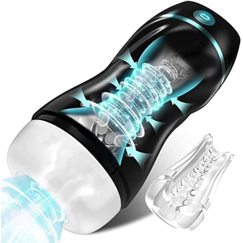 Automatic Male Masturbator Sex Toys For Men - Hands Free Masturbators Blowjob Toy With 7 Vibrating & Sucking Modes, Male Stroker Penis Pump For Training, Pocket Pussy Adult Men Sex Toy & Games