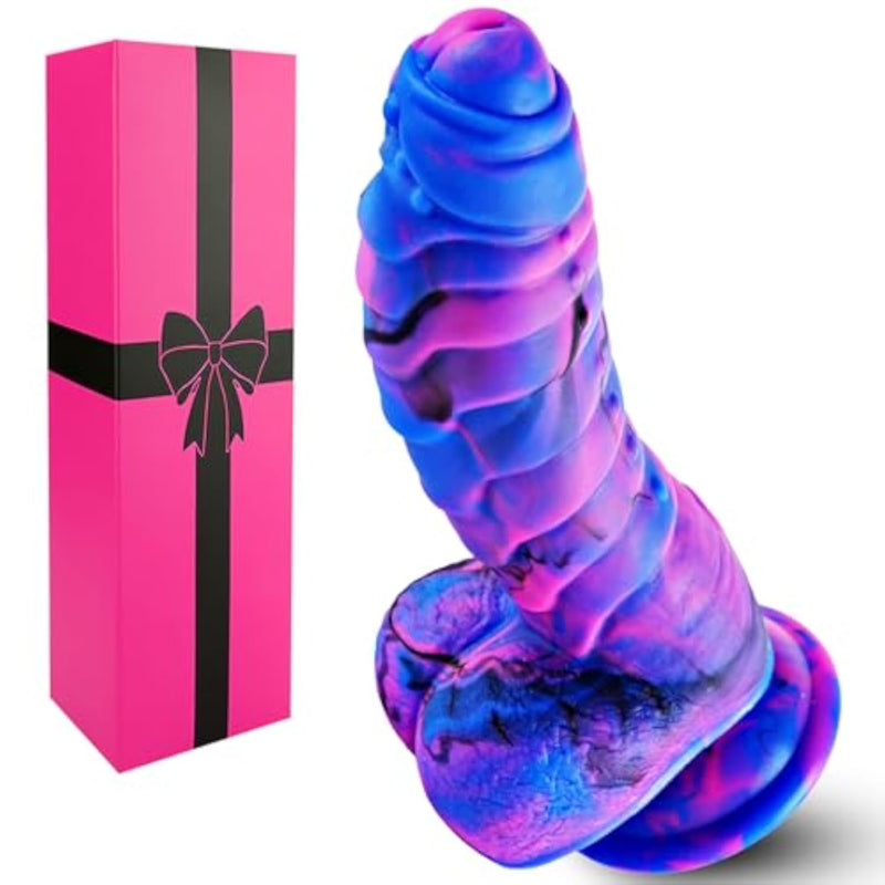 7 Inch Fantasy Monster Thick Silicone Anal Dildo with Suction Cup for Men and Women