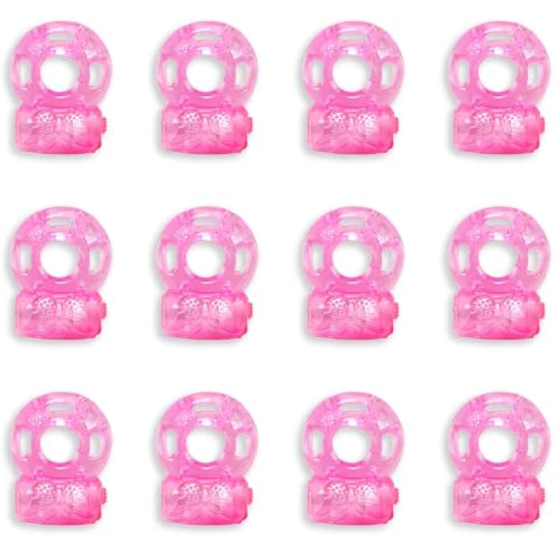 12 Pieces Vibrating Penis Rings, Cockscomb Rings, Clitoral Mini G-Spot Vibrator, Penile Erection Enhancement Products, Adult Pornographic Sex Toys, Male Delayed Ejaculation,Rooster Ring Sex Machine