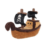 Thrilling Pirate Boat Plush Stuffed Animals For Kids, Soft Cute Plush Toys For Baby Girl And Boy, Fluffy Thrilling Pirate Boat Brown 11.5 Inches