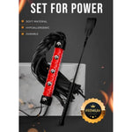 Leather Equestrian Riding Crop and Faux Leather Whip Set for Cosplay Play