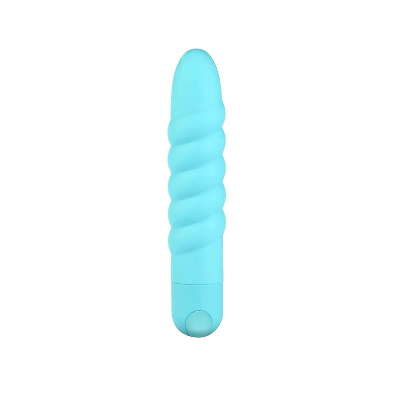 Lola Usb Rechargeable Silicone 10-Function Vibrating Twisty Bullet (Blue)