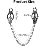 Bdsm Nipple Toys Nipple Clamps With Chain, Non-Piercing Nipple Body Clip Breast Clit Stimulation For Women Adults Sex Toys, Breast Sexual Pleasure Bondage Gear Accessories For Couple Role Play Game