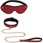 Bondage Collar With Leash Set, Blindfold And Xoxo Spanking Paddle For Adults Restraint Sex Toys