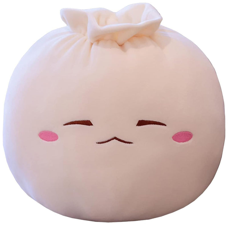 Dumpling Plush Pillow With Cute Features, Stuffed Bun Plush, Funny Food Toy