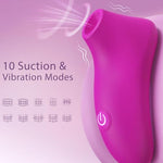 Clitoral Sucking Vibrator for Women & Couples, Clit Sucker Vibrators with 10 Air-Pulse Suction & Vibration Modes, Waterproof Rose Sex Toy Clitoris Nipple Oral Stimulator Adult Sex Toys & Games