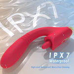 G Spot Vibrator Women Sex Toy, Female Sex Toys Dildo Vibrators with5-frequency vibration+tongue licking, 3-speed 6-frequency telescopicAdult Toy, Adult Sex Toys & Games, Purple, Rose Red