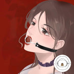 Metal Open Mouth Gag Bdsm Oral O Ring Gag Bondage Restraints For Female Flirting Tongue Depressor (Silver)
