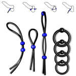 Adjustable Cock Ring Set Male Silicone Penis Rings 7 Different Sizes, Penis O-Ring Sexual Stimulation Device For Enhanced Erectile Function Powerful Machine Male Erection Stronger Mens Sex Toys