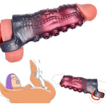 Monster Penis Sleeve Cock Sleeve With Cock Ring, Male Sex Toys Enhance Male Endurance, Reusable Penis Extender, Elastic Silicone Penis Ring To Enlarge Prolong For Men & Couples