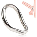 Metal Cock Ring Stainless Steel Cock Ring In 7 Sizes Penis Ring For Delay Ejaculation Lasting Erection Smooth Arc Pleasure Ring Erection Rings For Men (1.77 Inch)