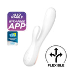 Mono Flex Connect App Vibrator Sex Toy | Adult Toys For Women | Rabbit Vibrator + App | Vibrating Sexual Pleasure Device | Stimulation Vibrators | Woman Sextoy (White)