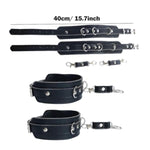 Adjustable Bdsm Vibrator Bondage Harness With Leather Handcuffs - Forced Orgasm Belt For Women, Premium Leather Strap-On, Hands-Free Sex Toy For Couples (Wand Or Vibrator Not Included)