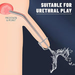 Urethral Plug, Stainless Steel Urethral Sound Hollow Penis Plug Metal Urinary Dilator Male Urethra Masturbation Rod Sex Toy For Men, 7.48 Inch