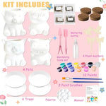 DIY Ceramic Painting Kit for Flower Growing - 4 Set Planting Kit
