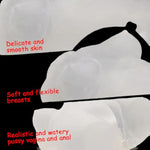 2.47Lb Realistic Clear Small Torso Sex Doll,Transparent Sex Love Doll With Pocket Pussy Vaginal Anal,Lifelike Tpe Male Masturbator,Mini Real Solid Dolls For Sex,Adult Sex Toy For Men With Boobs Butt