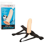 3 Inch Ppa With Jock Strap – Male Extension Penis Enhancement Sleeve With Support Ring – Sex Toys For Men And Couples - Ivory