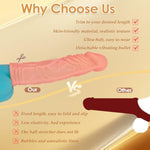 Penis Sleeve Cock Sleeve Penis Enlarger, Trimmable Length, Male Adult Toy 3 Sizes Cock Ring, Ultra-Soft Reusable Realistic Extender Girth Enhancer Sleeve For Men Couples Sex Toys