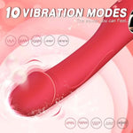 Realistic Silicone Dildo Vibrator For Multiple Stimulation, G Spot Vibrator Dildo With 10 Vibration And Heating Mode, Clitoris Stimulator For Solo And Couples Pleasure