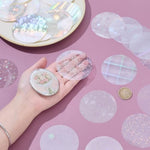 280 Pcs Holographic Glitter Badge Film Kit for DIY Button Making & Crafts