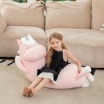 36.2" Unicorn Body Pillow Large Hugging Pillow Unicorn Stuffed Animal,Soft Plush Toy For Kids Girl, Animal Body Pillow, Pink