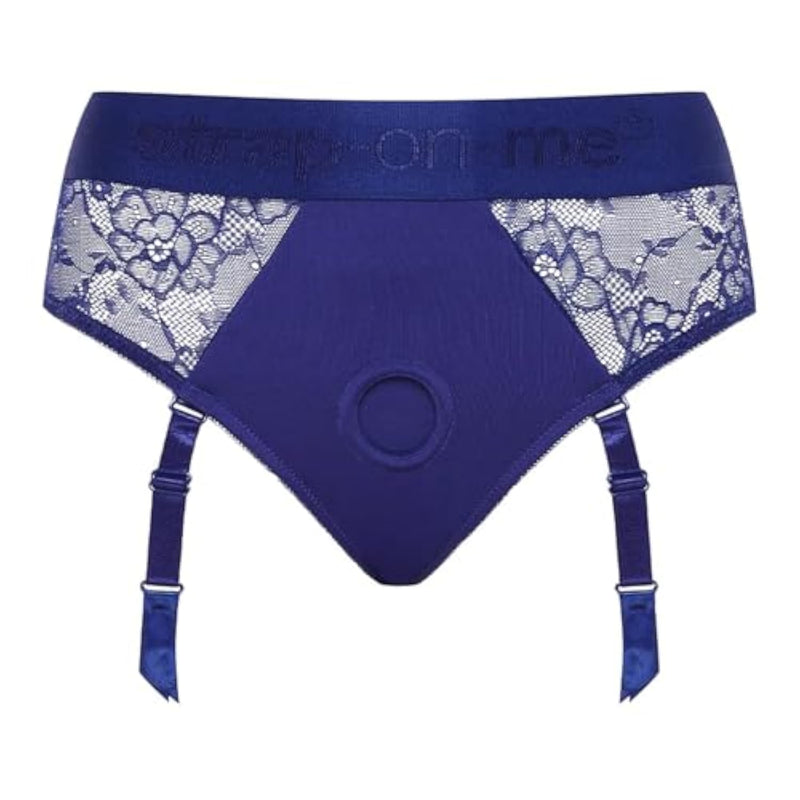 Diva Blue Adult Pegging Harness with Adjustable Strap and Stretchable Silicone Ring