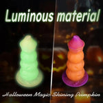 7.87 Inch Magic Pumpkin Fantasy Monster Sex Toy, Realistic Glow Silicone Dildo With Strong Suction Cup, Thick Anal Beads, Fantasy Monster Dildo Gay Sex Toys For Beginner Men Women Couple Gay