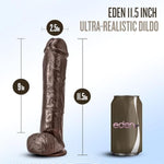 Adult Sex Toys - Realistic Monster Dildo - 11.5 Inch Long - Lifelike Huge Thick Penis With Strong Suction Cup - For Vaginal Anal G Spot Stimulation Unisex - Brown