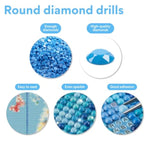 5D Diamond Painting Kit for Adults, Hummingbird Gem Art, 12 x 16 Inch