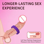 Silicone Elastic Penis Ring Hard Erections Sex Toy Design For Men Erection Enhancing Last Longer & Harder (Purple;)