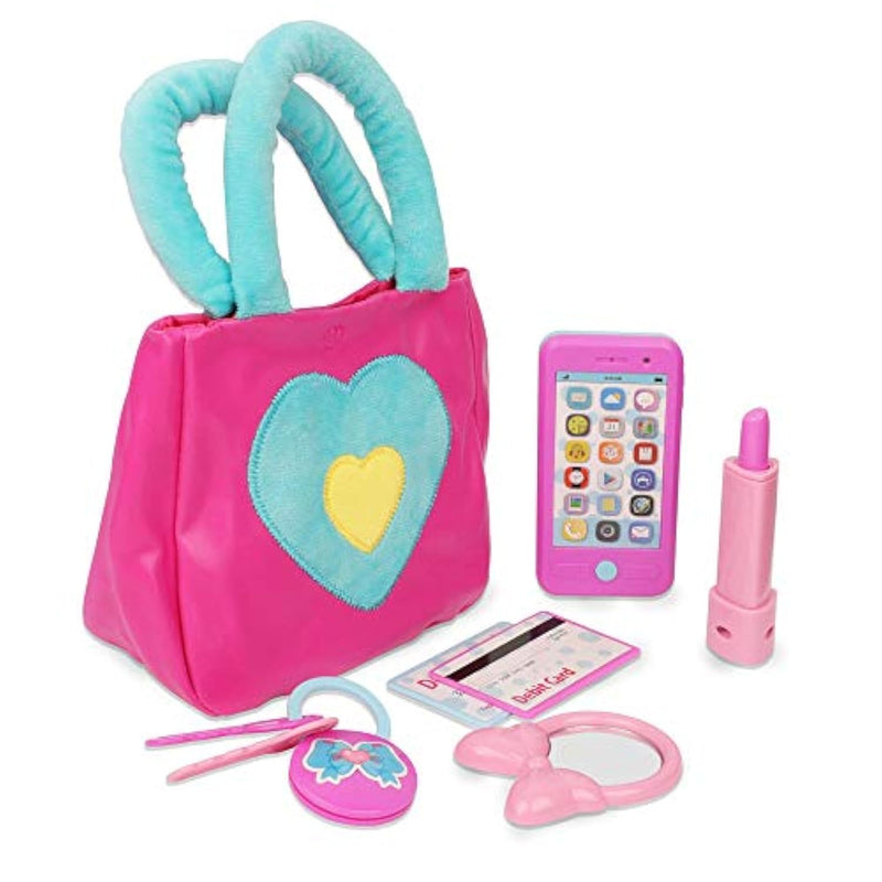 Princess My First Purse Set - 7 Pieces Kids Play Purse And Accessories, Pretend Play Toy Set With Cool Girl Accessories, Includes Phone And Bag With Cards