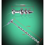 Men'S Multi-Bead Urethral Plug Sex Toy Electric Shock Anal Plug Massage Masturbation Device Electric Shock Set With 4 Stimulation Modes