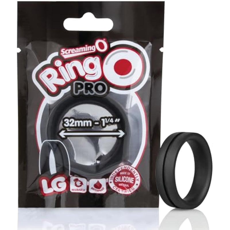 Ringo Pro Lg - Black - Cock Ring - Penis, Stretchy, Comfortable Pleasure Ring - Couple Sex Toys, Dick Ring For Mutual Pleasure