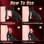 Male Chastity Cage Sex Toys - Lightweight Resin Chastity Devices With 3 Sizes Penis Rings For Abstinence For Men, Cock Cage Bdsm Bondage Gear & Accessories Adult Toys For Couples Games