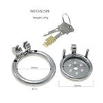 Flat Chastity Cage Small Chastity Cage Male Metal Chastity Device Steel Cock Cage For Men Bdsm Bondage Negative Penis Cage Sex Toys For Couples - 158 (50Mm)