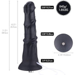 11.2" Squirting Silicone Dildo, 10.2" Insertable Anal Plug With Kliclok System, Hands-Free Play Soft Sex Toy - Amazing Series