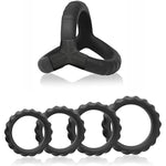 Silicone Penis Rings Set, 5 Different Sizes Cock Rings For Erection Enhancing, Long Lasting Stronger Men Sex Toy, Safe Adult Sex Toys & Games