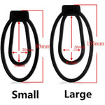 Sex Toys Clip For Sissy Male Penis Ring Chastity Device Adult Female Pussy Penis Training Cock Cage Clip Lock Toy For Man (Large, Black)