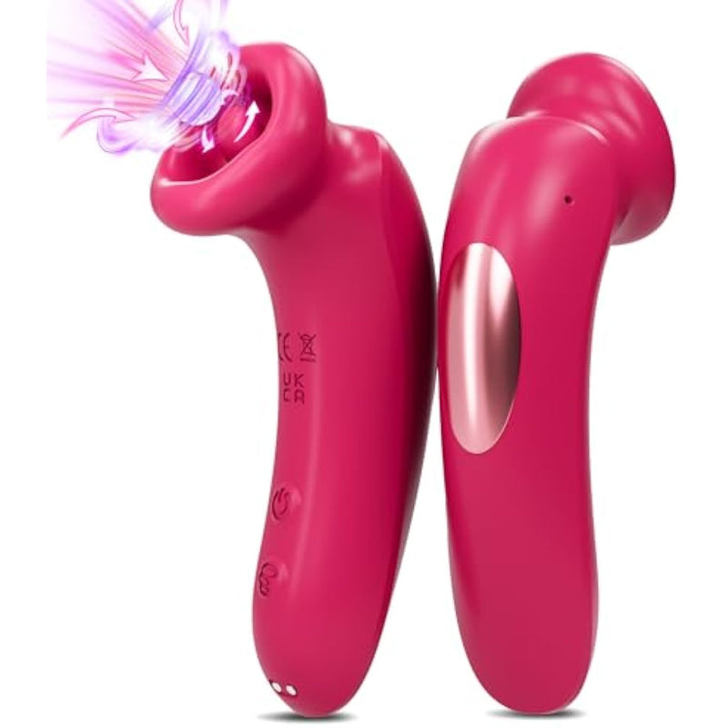 Sucking Vibrator Female Sex Toys, Women Sex Toys Suction Vibrator Nipple Toys With 3 Sucking & 10 Tongue Licking & Vibrating, Tongue Toy For Women Clitoral Sucker Rose Sex Toy, Adult Toys For Women