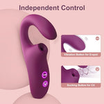 Clitoral Sucking Vibrator for Women, 2-in-1 G Spot Sucker & Dildo Vibrators with 10 Suctions & Vibrations, Waterproof Flexible Finger Anal Nipple Stimulator, Adult Sex Toys for Women & Couples Play