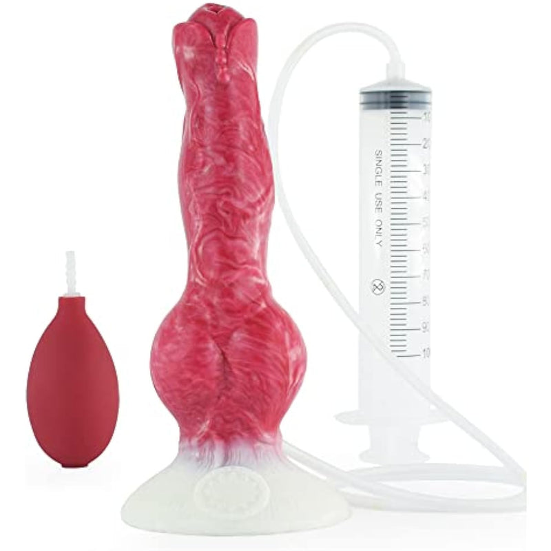 Simulation Squirting Dildo 8.26 Inches Strong Suction Cup Fantasy Knot Dildo Toys For Men And Women