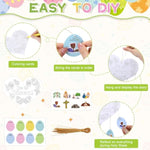 24 Sets He Is Risen Easter Craft Kit for Kids, Christian DIY Hanging Ornaments