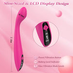 G Spot Vibrator Wand for Women, Clitoral G-Spot Anal Stimulator Adult Toys with 9 Vibrations & LCD Display, Travel-Friendly Rechargeable Waterproof Massager Sex Toys for Solo or Couples (Pink)