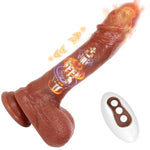 8.26In Silicone Thrusting Realistic Dildo Vibrator Sex Toys For G Spot Anal Stimulation With 8 Thrusting & 10 Vibration & Heating Mode Remote Control Adult Toy With Suction Cup For Women Couple