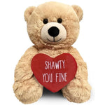 Sha You Fine - 10" Teddy Bear - Couples Gifts For Her Him - Funny Stuffed Animal For Girlfriend, Boyfriend, Best Friend - Birthday, Engagement, Valentines, Anniversary, Wedding