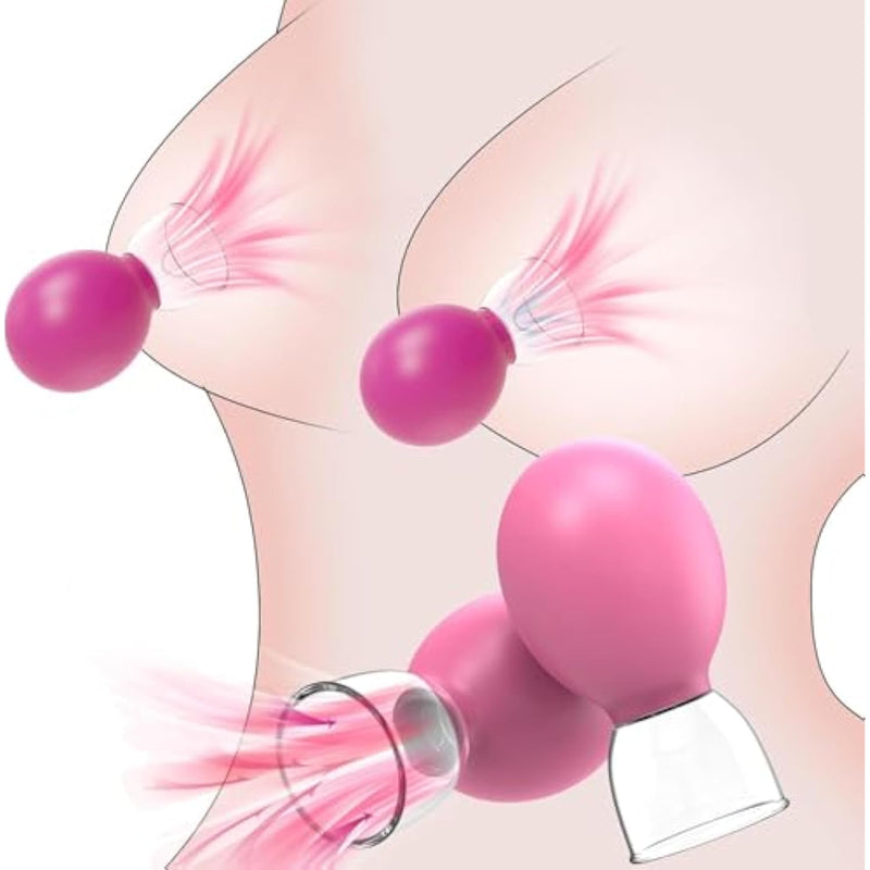Nipple Toys For Women, Female Sex Toy - Bdsm Beginner Toy Nipple Sucker Set, Mini Nipple Stimulation Adult Toys Nipple Sucking Clamps Sex Pleasure Women Couple (Rose+Blue)