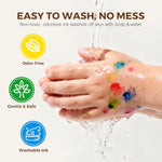 Washable Dot Markers for Toddlers, 6 Vibrant Colors, Large 60ML Ink Capacity