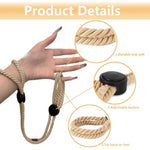 Bdsm Sex Restraints Adjustable Bondage Rope,Rope Handcuffs Bracelets,Adult Restraint Sex Rope Bdsm Rope Cotton Ropes (Khaki-2)