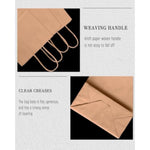 26 Pack Small Brown Kraft Gift Bags with Handles, 8.3 x 6 x 3.15 Inch